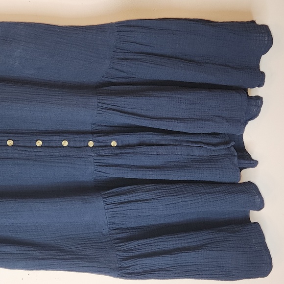 BEACHLUNCHLOUNGE Lexa Midi Dress Navy, size M - Picture 4 of 13